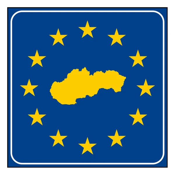 Дорожный знак Словакии — стоковое фото