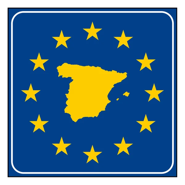 Espanha sinal de estrada — Fotografia de Stock