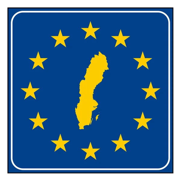 스웨덴도로 표지판 — 스톡 사진