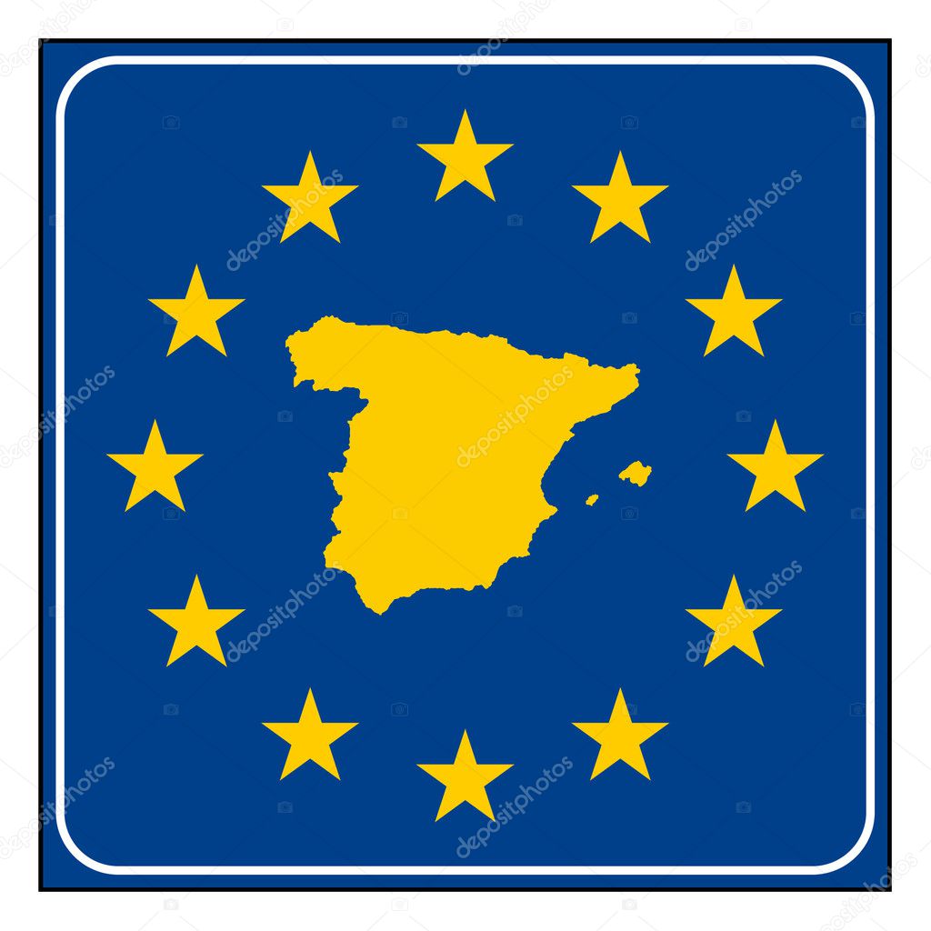Spain road sign