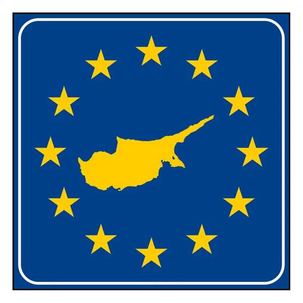 Cypern Europeiska knappen — Stockfoto