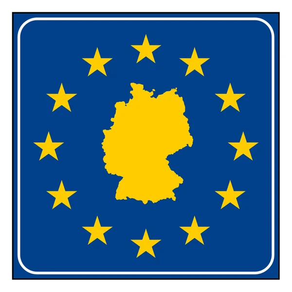 Німеччина європейської кнопки — стокове фото