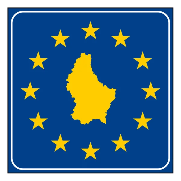 Luxemburgo botão europeu — Fotografia de Stock