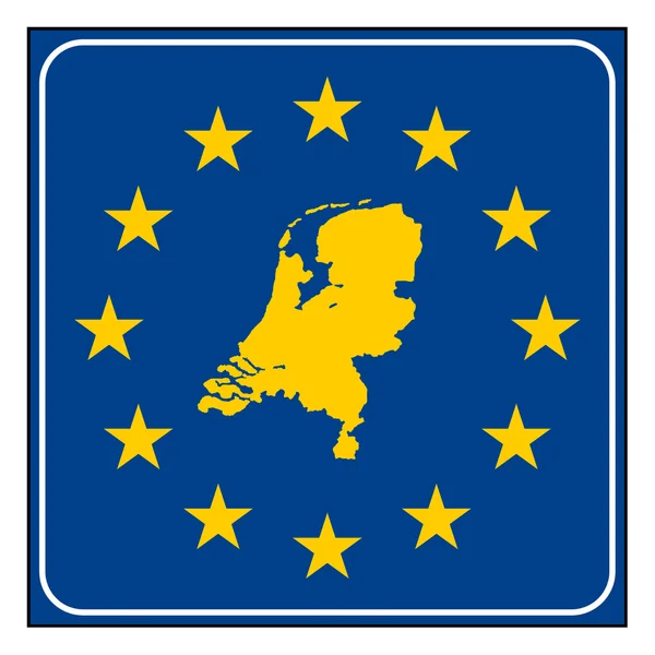 Hollandia európai gomb — Stock Fotó