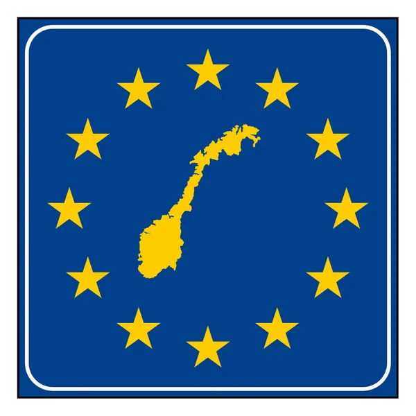 Νορβηγία Ευρωπαϊκού κουμπί — Φωτογραφία Αρχείου
