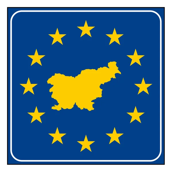 Σλοβενία-πινακίδα — Φωτογραφία Αρχείου