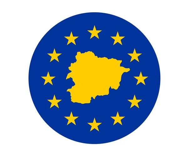 Ευρωπαϊκή σημαία της Ανδόρρας — Φωτογραφία Αρχείου