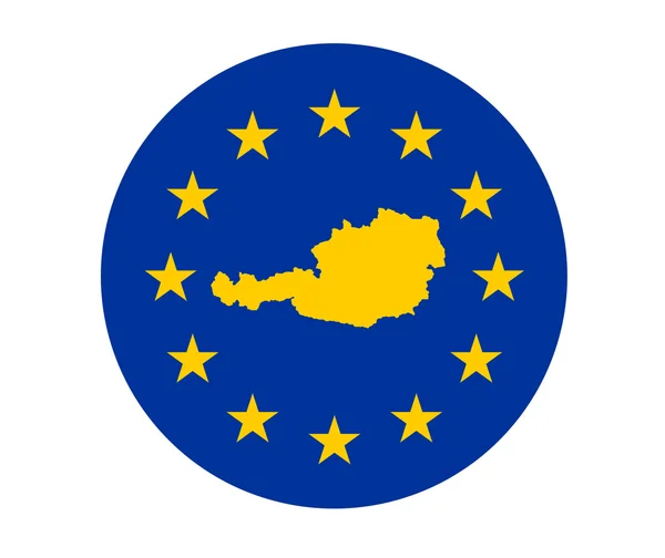 Österrike europeiska flaggan — Stockfoto