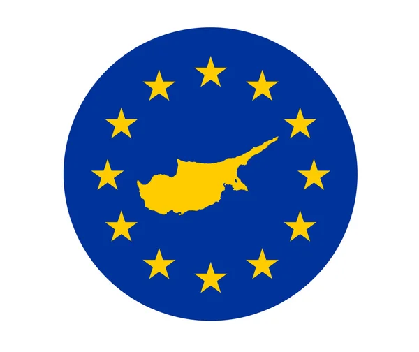 Κύπρος Ευρωπαϊκή σημαία — Φωτογραφία Αρχείου