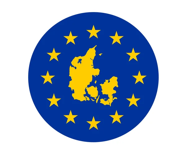 Evropská vlajka Dánsko — Stock fotografie