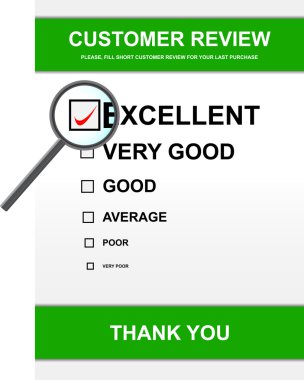 Customer review form clipart