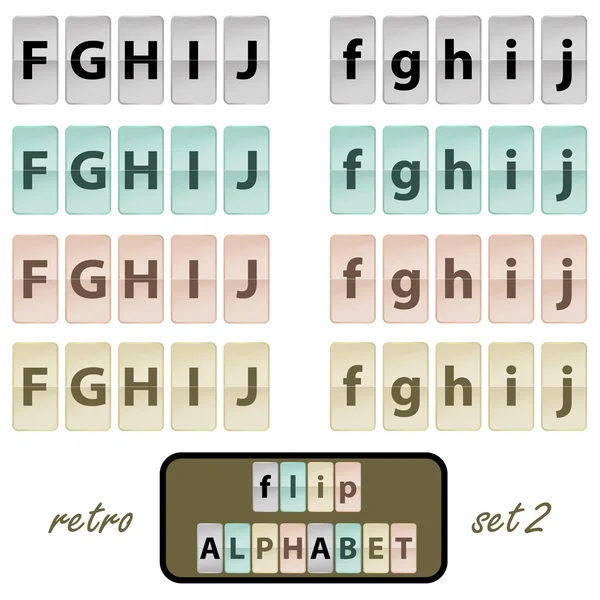 Флип-алфавит 2 — стоковый вектор