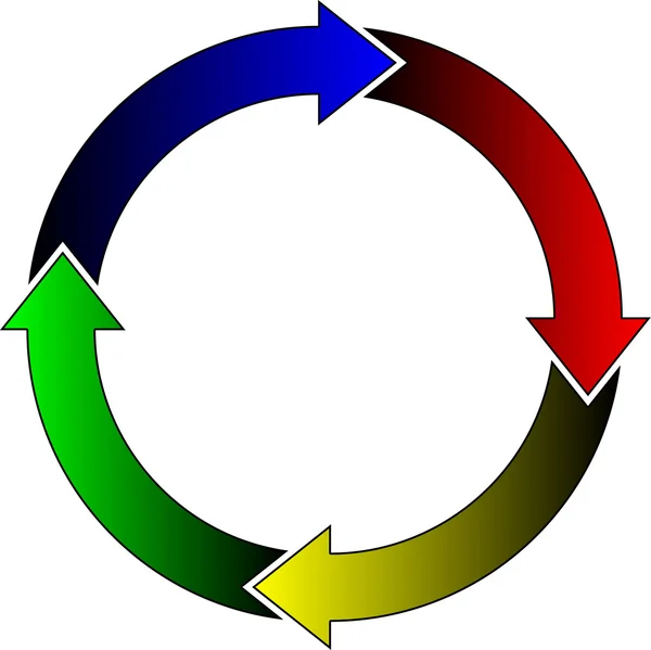 Абстрактні стрілки в колі — стоковий вектор
