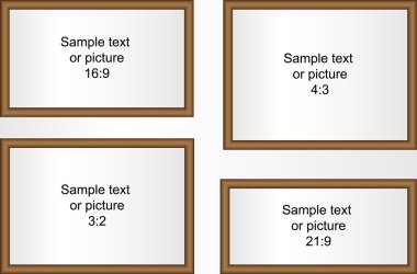 Four rounded frames clipart
