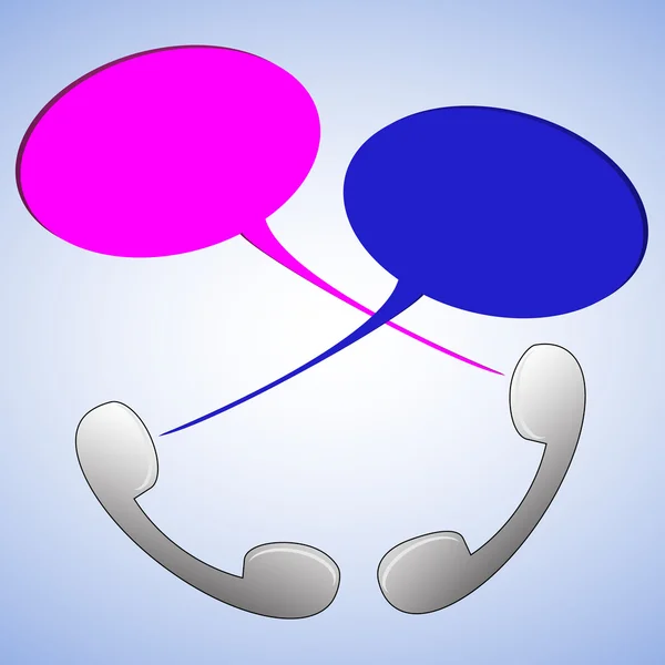 Phones dialogue — Stock Vector