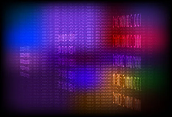 Résumé fond binaire coloré — Image vectorielle