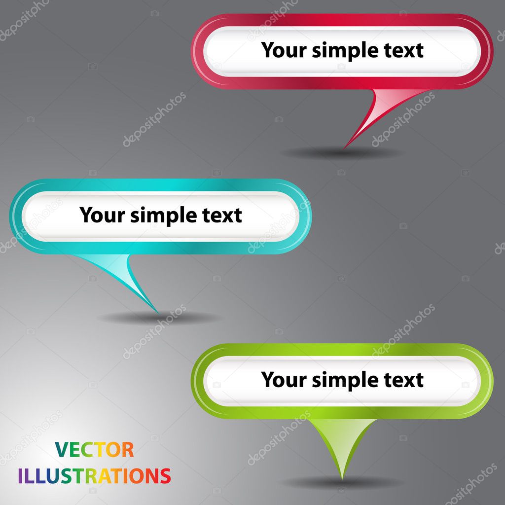 Set of color web banners