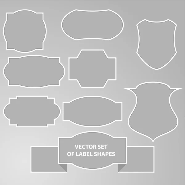Reihe von Etikettenformen — Stockvektor