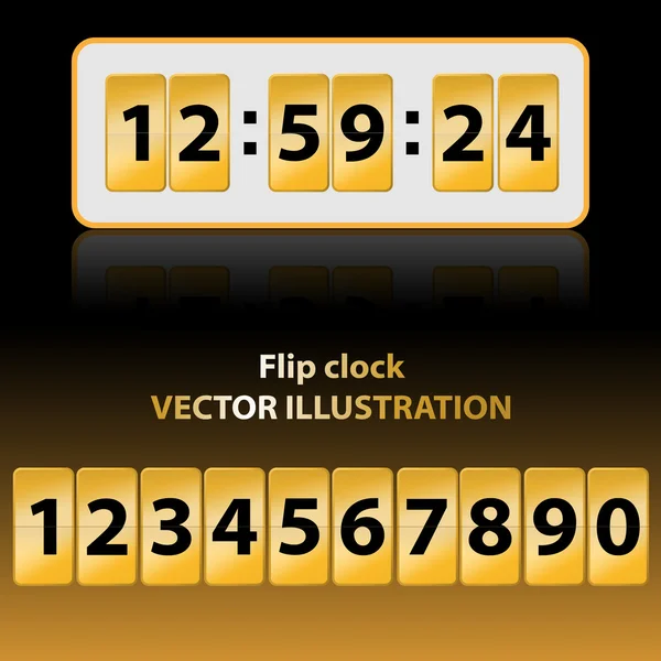 Reloj de oro flip — Archivo Imágenes Vectoriales
