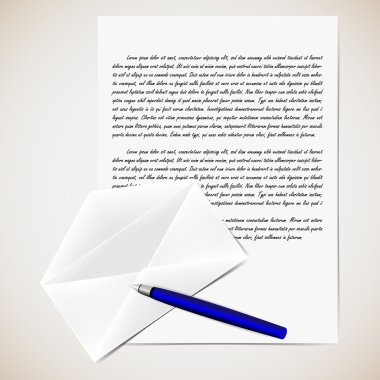 Letter with envelope clipart
