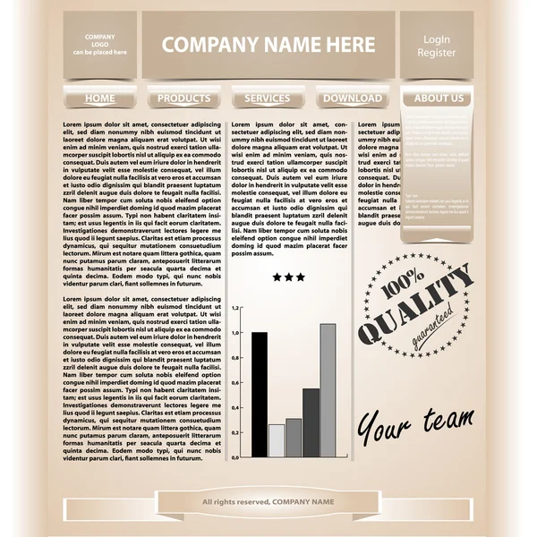 Webpage template — Stock Vector