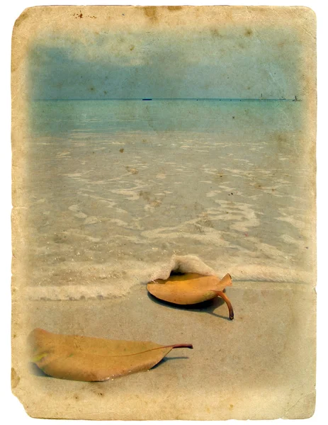 古いポストカード。海と砂 — ストック写真
