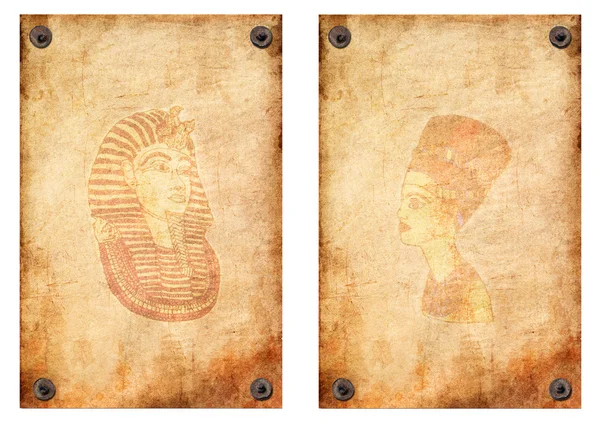 Rainha Nefertiti, papiro do Faraó — Fotografia de Stock
