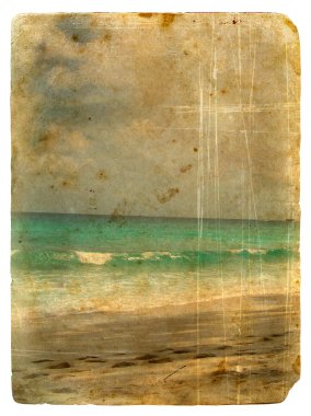 Indian Ocean, Seychelles. Old postcard. clipart