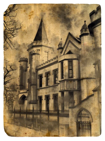 Castle. Cartão postal antigo . — Fotografia de Stock