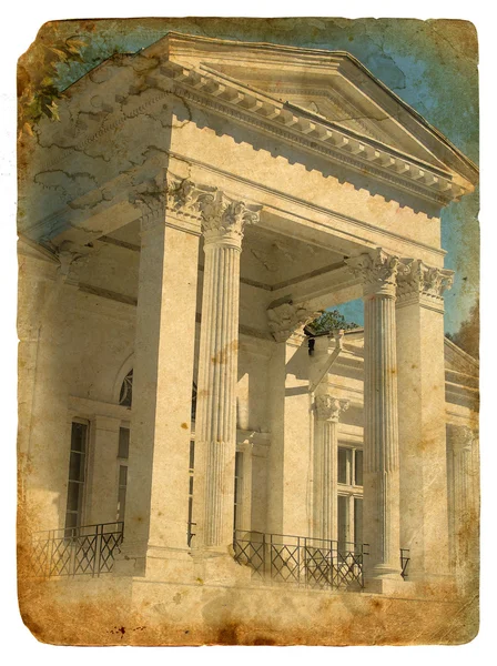 Ett fragment av en byggnad i klassisk stil. — Stockfoto