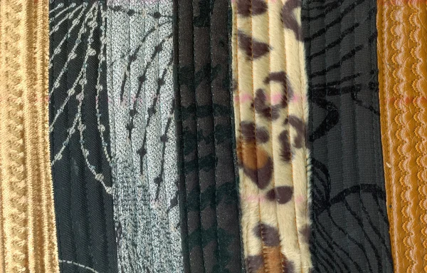 Деталь лоскутной ткани ручной работы — стоковое фото