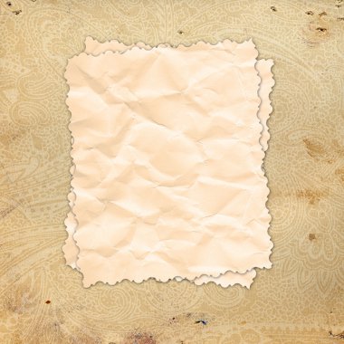 Vintage paper with jagged edges. clipart