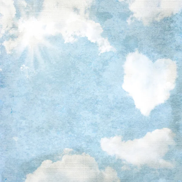 Delicate vintage background - heart-shaped — Stock Photo, Image