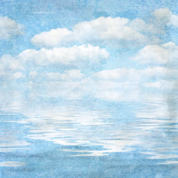 Винтажный текстурированный фон голубого неба — стоковое фото