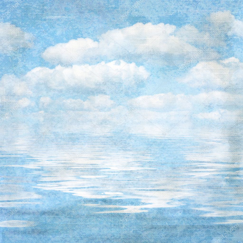 Vintage textured background blue sky