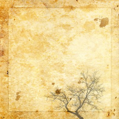 Kağıt antika arka plan ağaç