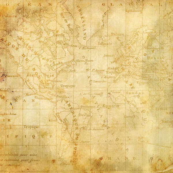 Antecedentes com o mapa antigo das Américas — Fotografia de Stock