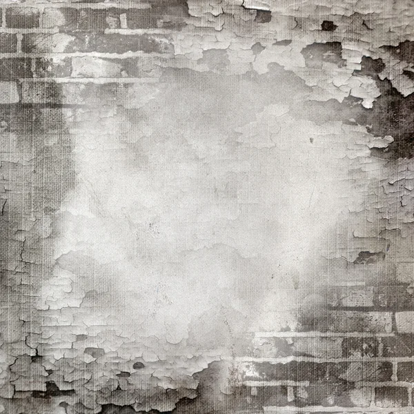 벽돌과 깨진된 페인트의 추상 벽 — 스톡 사진
