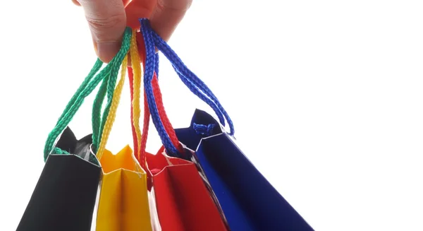 Hand carry a shopping bag — Stock Photo, Image