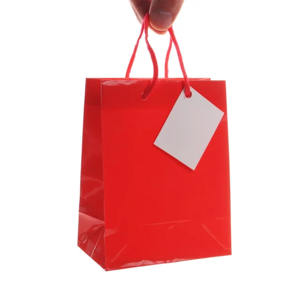 Red shopping bag — Stock Photo, Image