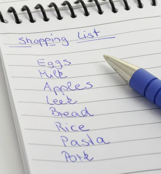 Shopping List Stockfoto