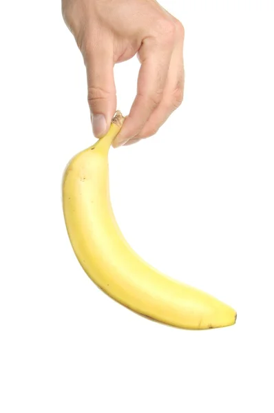 Hand houden een banaan — Stockfoto