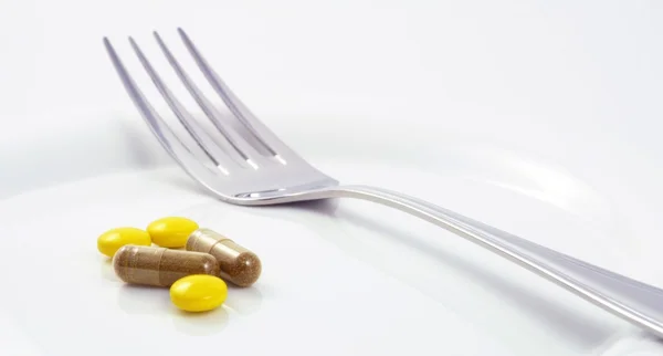 En måltid av tabletter — Stockfoto