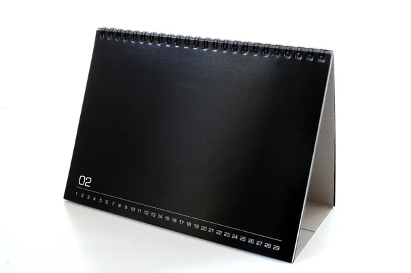 Κενή μαύρη επιτραπέζιο ημερολόγιο — Φωτογραφία Αρχείου
