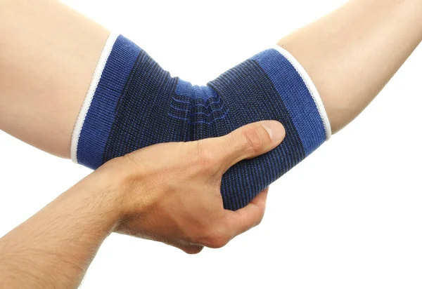 傷害の肘に医療包帯 — ストック写真