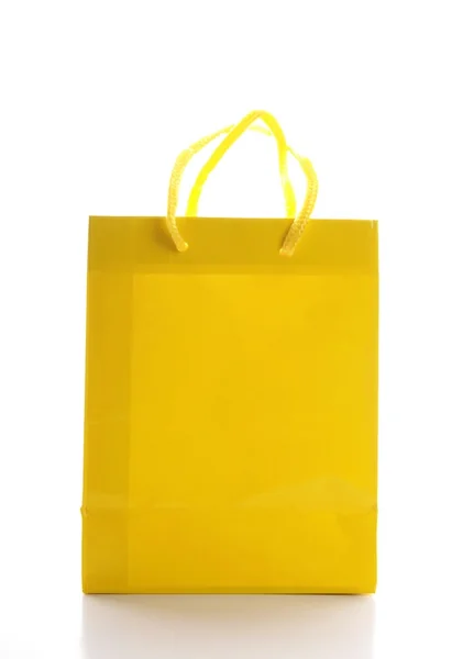 Bolsa de compras amarillo —  Fotos de Stock