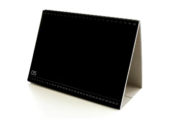 Üres fekete asztali naptár — Stock Fotó