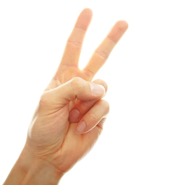 stock image Hand white peace sign