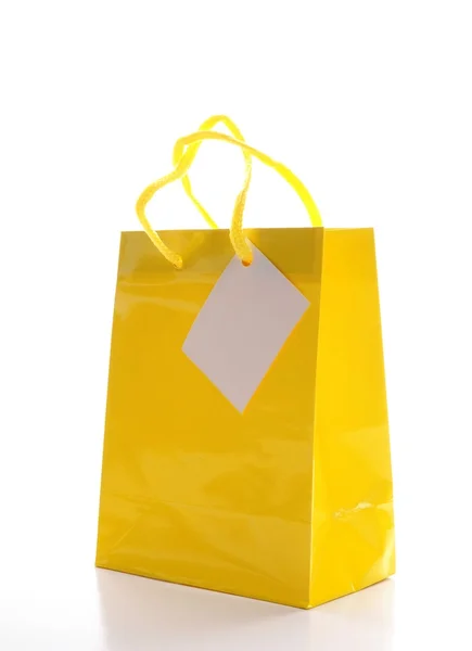 黄色购物袋 — 图库照片