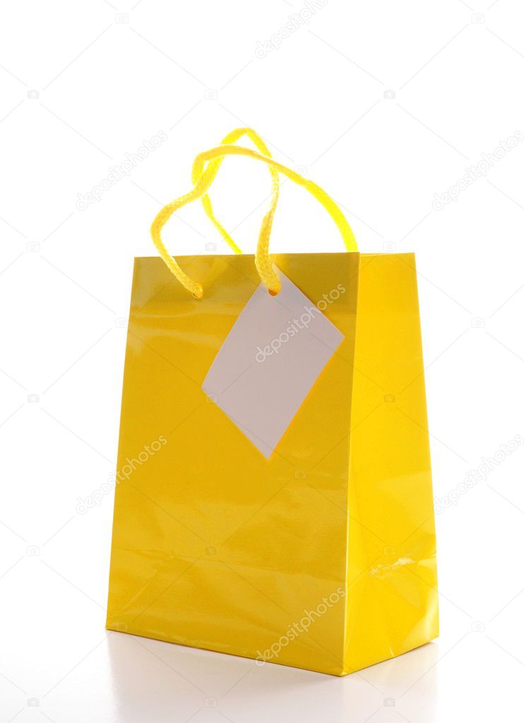 Yellow shopping bag